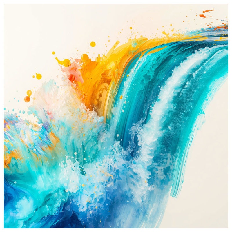 Édredon Vibrant Watercolor Splash, Twin Extra Long