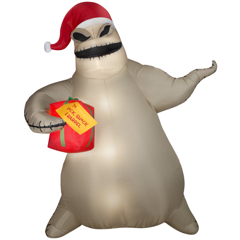 Oogie gonflable géant avec cadeau pour cadenas, amortisseur et baril