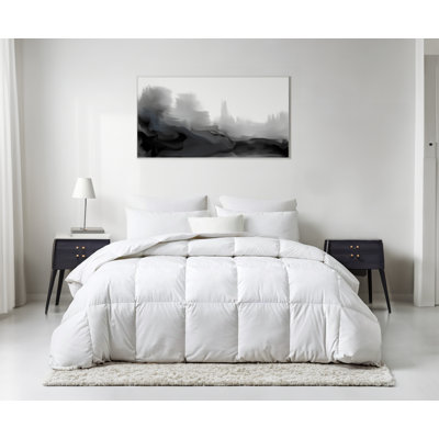 Édredon en duvet d'oie blanche 600 avec tapis 300 Tencel