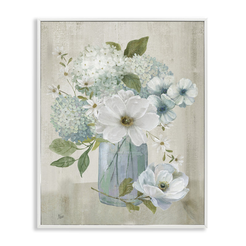 «Hydrangeas And More Bouquet», estampe numérique, conception de Nan, H 14 po x l 11 po