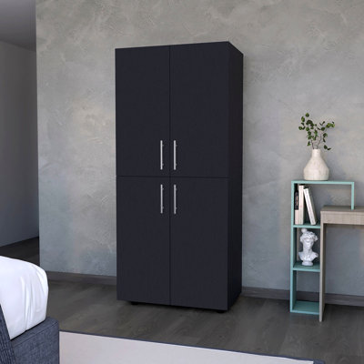Hugues 70" Tall Four-Door Armoire