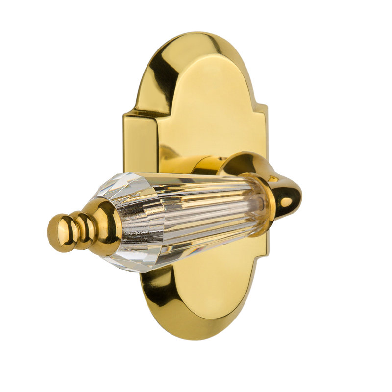Cottage Plate Single Dummy with Parlour Lever, Polished Brass