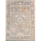Canvello Oushak Hand-Knotted Silver Wool Area Rug- 9'10" X 13'9"