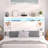 Storage Headboard With LED Lights And Charging Station-461723926-461724010