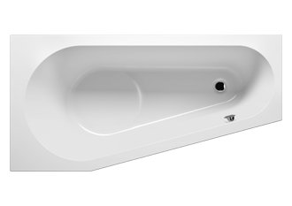x 1350mm Soaking Acrylic Bathtub, 75cm H x 160cm L x 135cm D