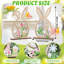 2 pièces décorations de Pâques pour la maison en bois signe lapin de ferme avec œuf de Pâques plateau à plusieurs niveaux décorations de printemps pour la table