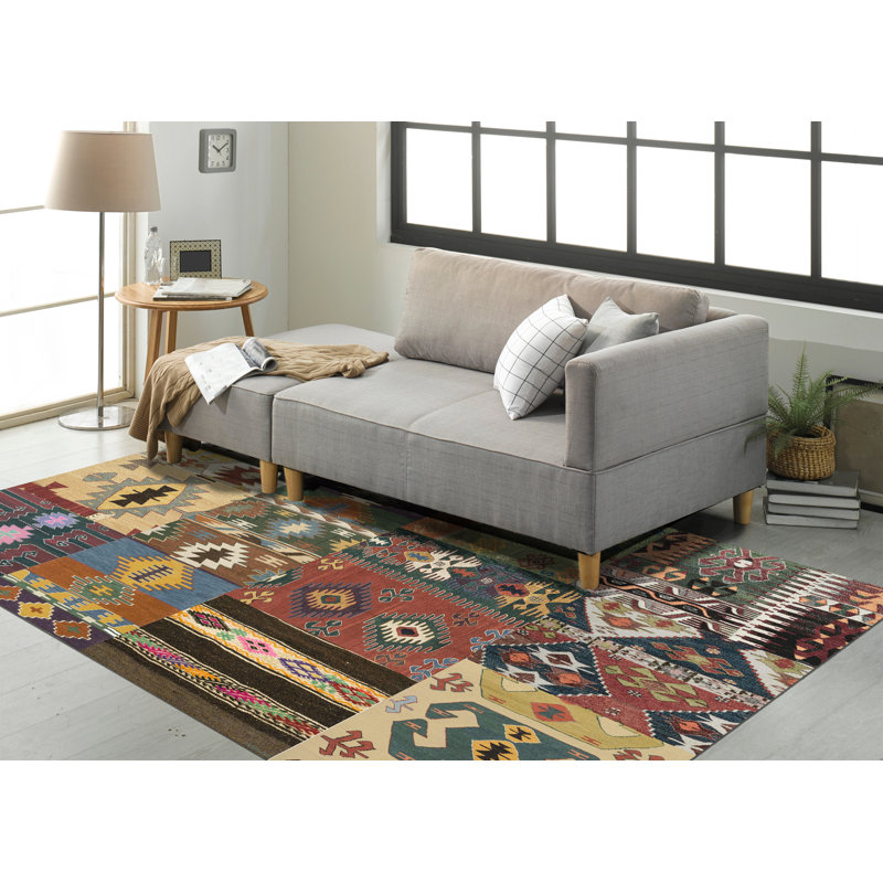Hallan Patchwork Area Rug, Rectangle 155 x 230cm