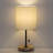 Solid + Manufactured Wood Bedside Table Lamp