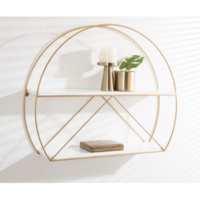 Avenell 2 Piece Circle Metal Accent Shelf