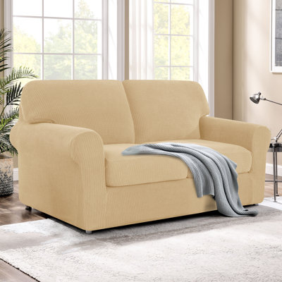 2 Seater Stretch Separate Box Cushion Loveseat Slipcover