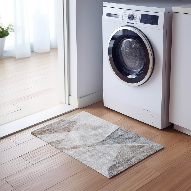 Tapis intérieur / extérieur Malchow avec envers antidérapant, Rectangle 1 pi 8 po x 2 pi 6 po
