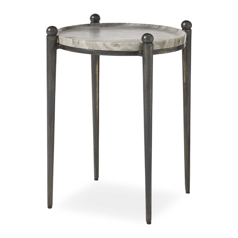  Table d'appoint Nahunta, Dark Bronze/Walnut