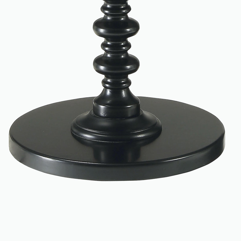 Table d'appoint circulaire noire en bois, Noir