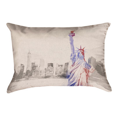 David Khieu Watercolor Statue of Liberty Pillow Cover