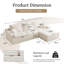 Canapé-repose-pieds beige