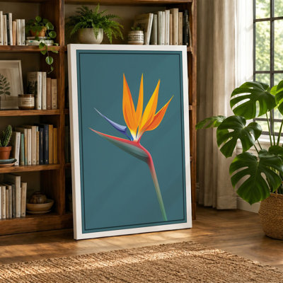 Bird of Paradise Bloom Botanical - Wrapped Canvas