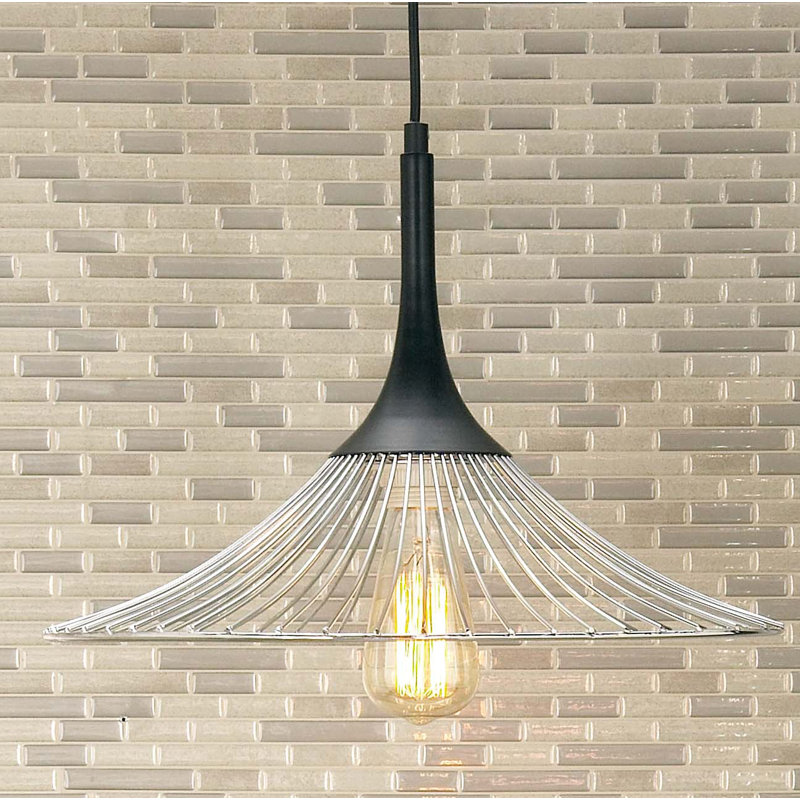 Bokamper 1 - Light Single Pendant, Silver, 11" H x 17" W x 16" D