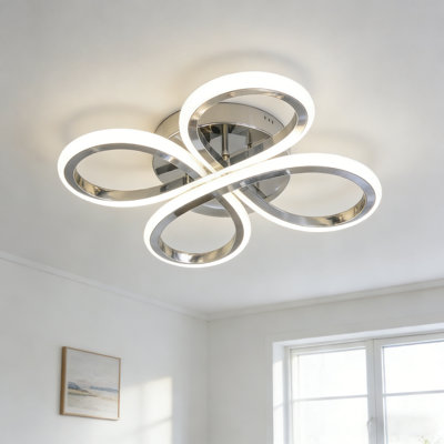 Angstrom 1 - Light 30 cm Unique/Statement Geometric LED Semi Flush Mount
