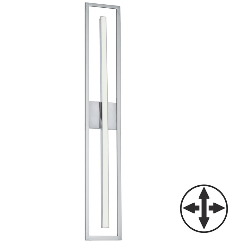 Meuble-lavabo Arandel à DEL, 18 W, chrome poli, Chrome poli