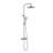10 Inch Exposed Pipe Tub Shower System With Hand Shower Single Handle Wall Mounted Shower Faucet Set Brass Shower Trim Kit With Slide Bar-128782736