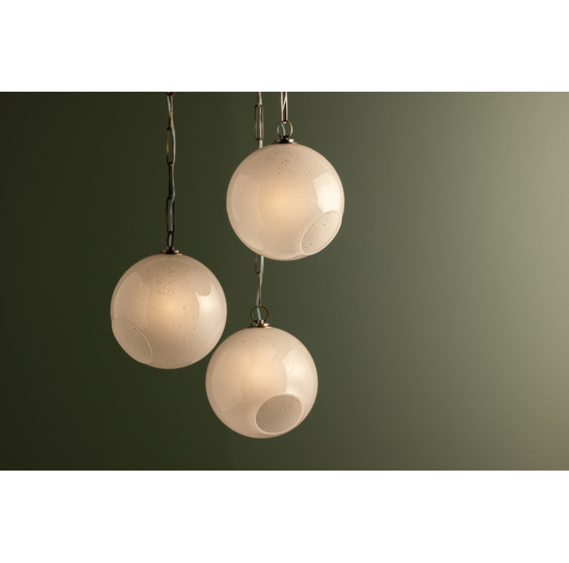 Lustre en laiton patiné Troy Lighting, H 14,25 po x l 26 po x P 26 po, Trois lumières