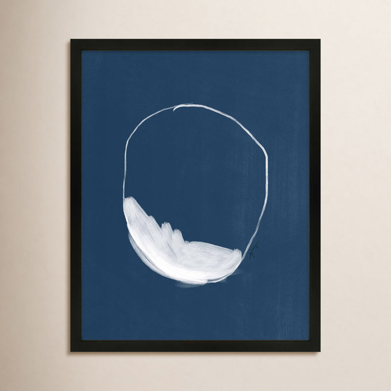 «Zima Abstract in Blue» par Eleni Psyllaki pour Paradissi, reproduction d'art numérique, Toile noire, H 30 po x l 24 po
