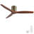 52 Inch American Farmhouse Rustic Elegance Classical Solid Wood Low Profile Flush Mount Ceiling Fan Without Light