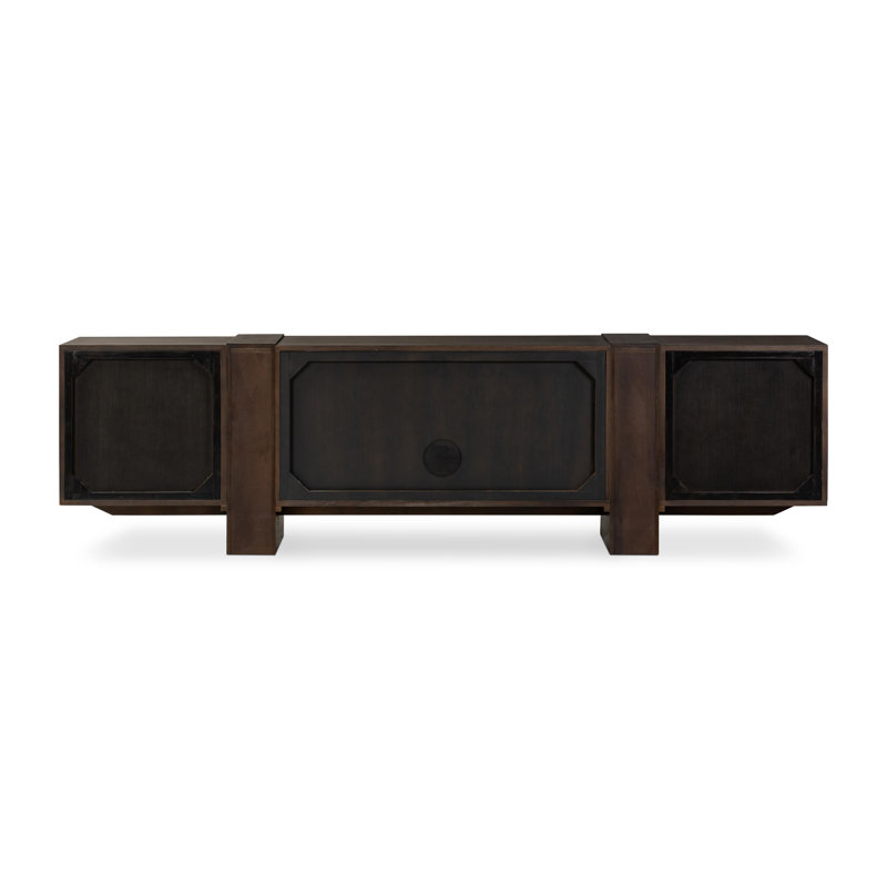 Fisher Media Console, Smoked Black Veneer