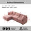 Canapé modulaire en tissu de chenille de 105 po, canapé modulaire de 105 po, canapé 3 places avec repose-pieds, canapé modulaire-65534072