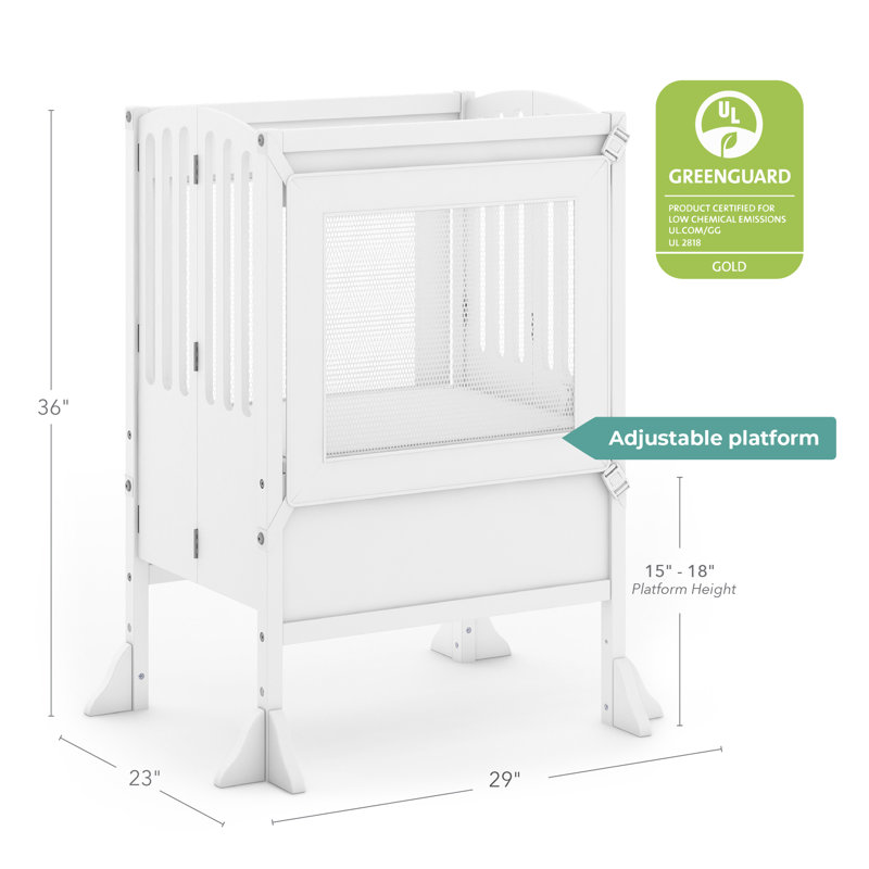 White Foldable Wooden Double Kitchen Helper Step Stool