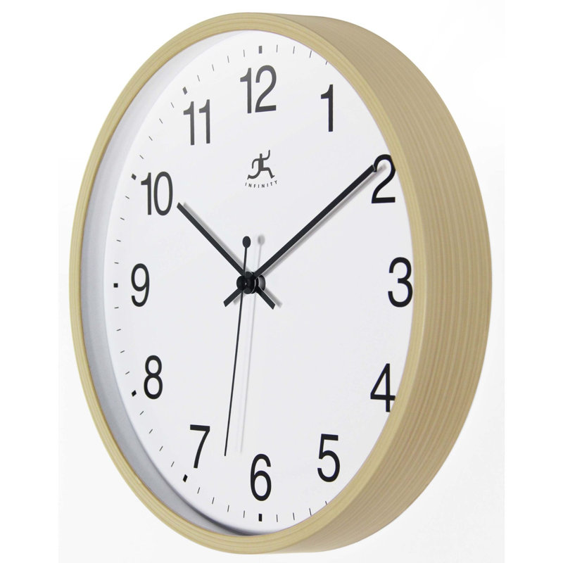 Office Round Plastic Wall Clock 10 Inches