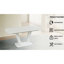 White Kitchen Table With U-Shaped Legs For Functionality Expandable Dining Resilient Durability