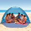 Beach Tent Sun Shelter for 6 Person, UPF 50+ Protection, Portable Sun Shade Canopy with Carrying Bag & Sand Pockets, Lightweight and Easy Setup Beach Umbrella for Camping Fishing Outdoor Picnic