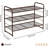 Stackable And Expandable Shoe Rack, 3 Shelves Metal Wire Utility Rack, Bronze