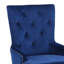 Chaise d'appoint (1 pièce), tissu bleu et platine antique