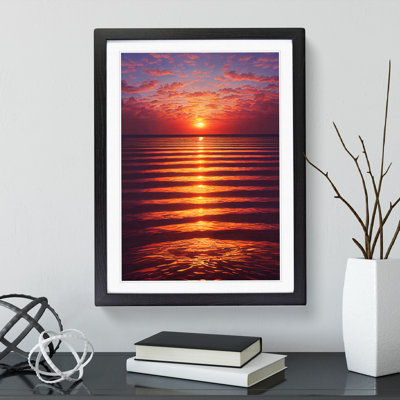 Classic Ocean Sunset Framed Print