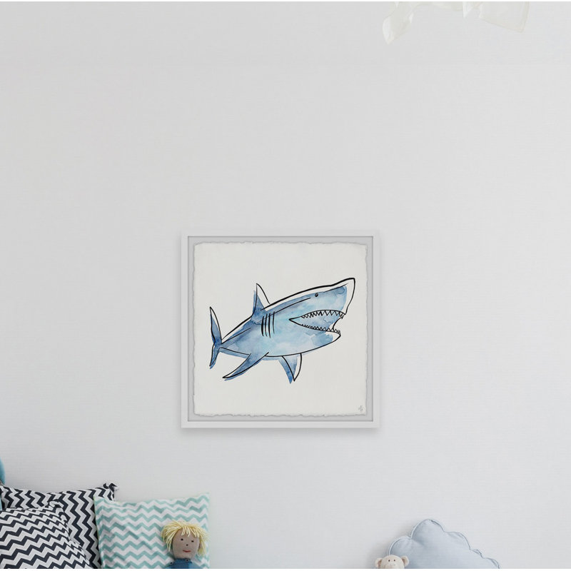 Chesney 'Big Shark' Framed Print, 18" H x 18" W x 1.5" D