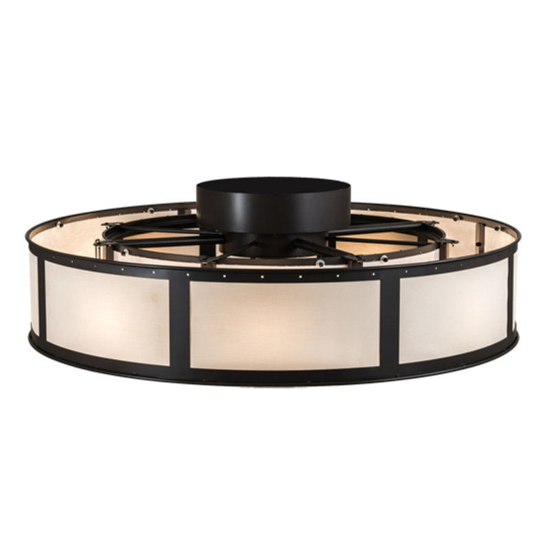 Smythe Craftsman Downrod Flush Mount Ceiling Fan