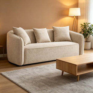 Keith Brown Chenille Sofa w/3 Pillows