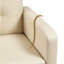 Fauteuil moderne en similicuir capitonné-277769037