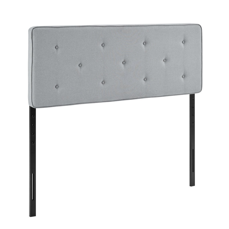 Tête de lit tapissier Sandefjord, Double, Gris clair