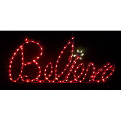 Panneau lumineux Believe Cursive