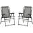 Outdoor Folding Chair, Bungee Sling Foldable Chair, Grey-68886555-130779452