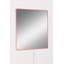 Miroir moderne à DEL de 19,7 po x 19,7 po | Acrylique incassable avec panneau de fibres à densité moyenne | Rayures néon rose | Éclairage néon 12 V, adaptateur 12 V CC 2 A inclus | Parfait pour les salles de bain élégantes et les espaces de coiffeuse-2071403771