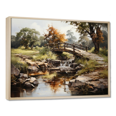Bahner Green Bridge Rustic Charm An - Bridges Large Wall Art