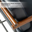 Fauteuil ergonomique moderne en similicuir avec base en métal Avelina-89059651