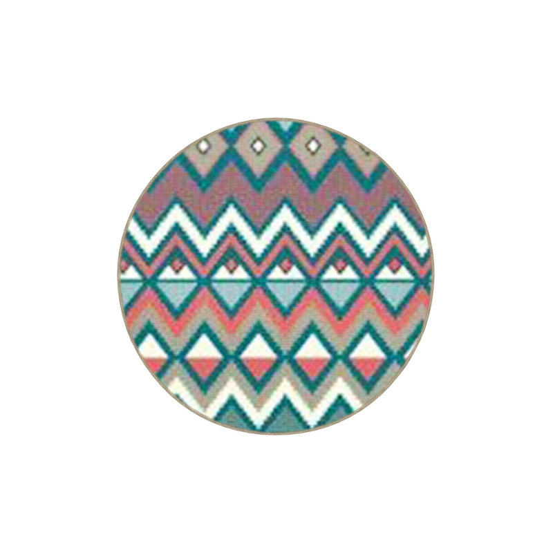 Multicolored Zig-Zag Triangle Geometric Patterned Creative Modern Decorative Carpet, Runner 2'6" x 6'7"