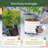 17.5" Tall 21" Wide Round Metal Outdoor Rolling Tree Planter-128635681-128635683