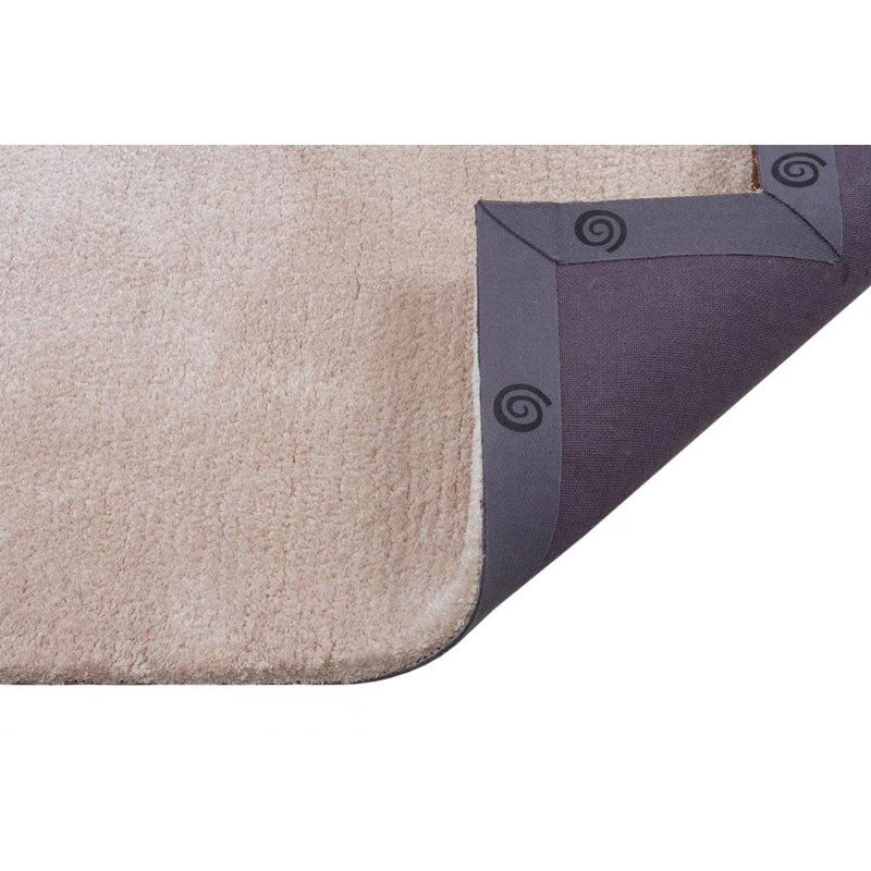 Tapis touffeté spécial beige à motif rayé en viscose tissé à la machine et de couleur brun_47