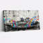 Ensemble de 1 tableau sur toile représentant un bateau graffiti-129030073-129030072